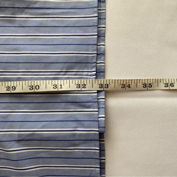 Maeve Blue/ White Striped Button Front Wrap Mini Shirt Dress Size Small - Picture 16 of 16